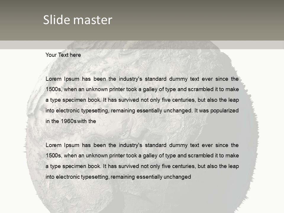 Grunge Barren Waterless PowerPoint Template