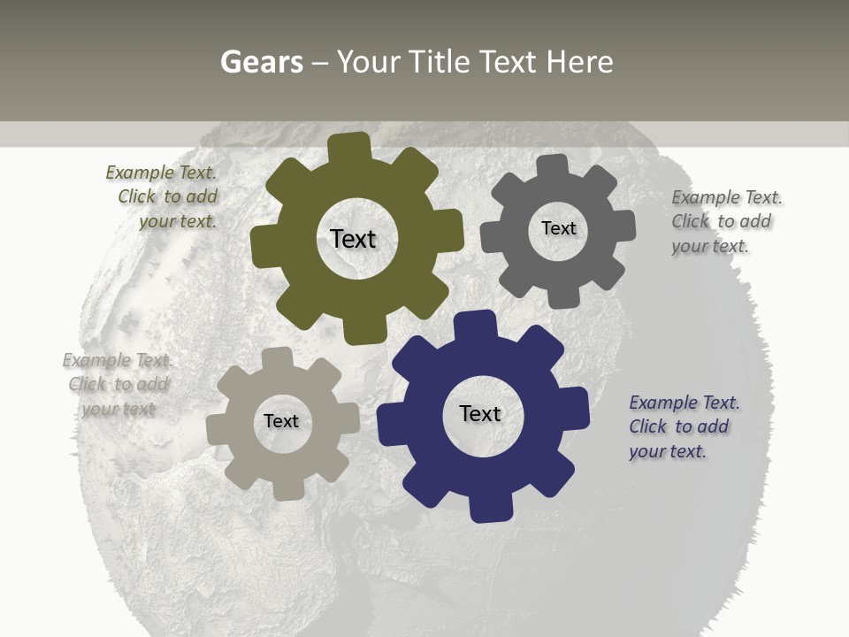 Grunge Barren Waterless PowerPoint Template