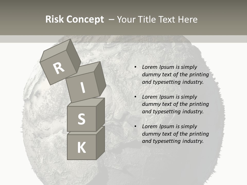 Grunge Barren Waterless PowerPoint Template