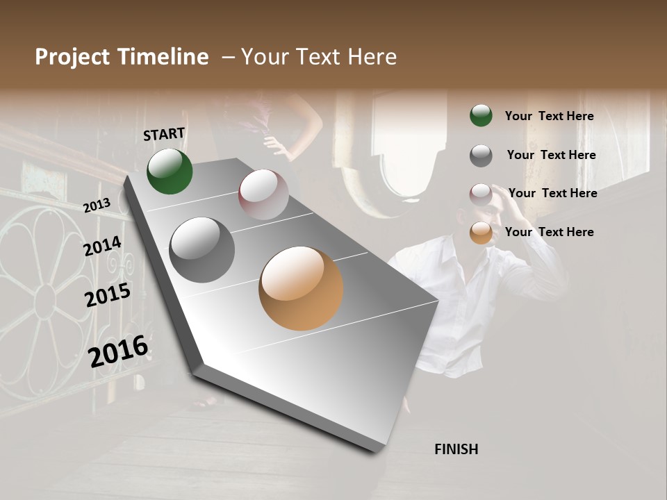 Women City Dress PowerPoint Template