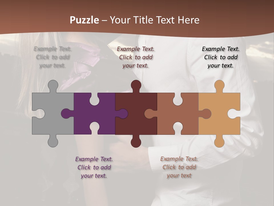 Smiling People Posed PowerPoint Template