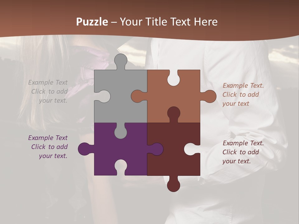 Smiling People Posed PowerPoint Template