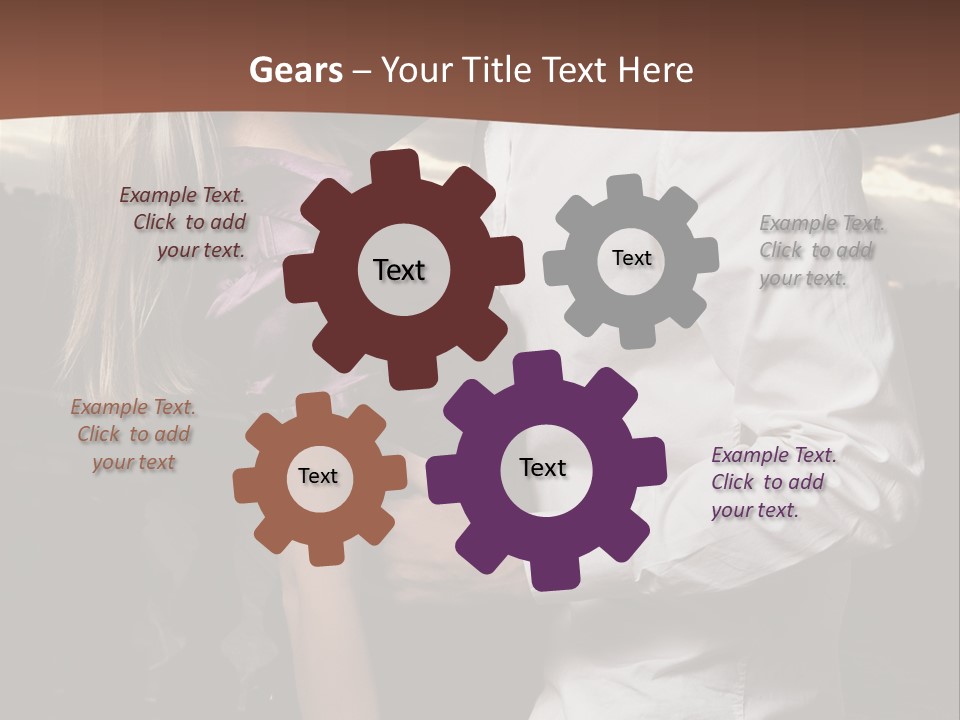 Smiling People Posed PowerPoint Template