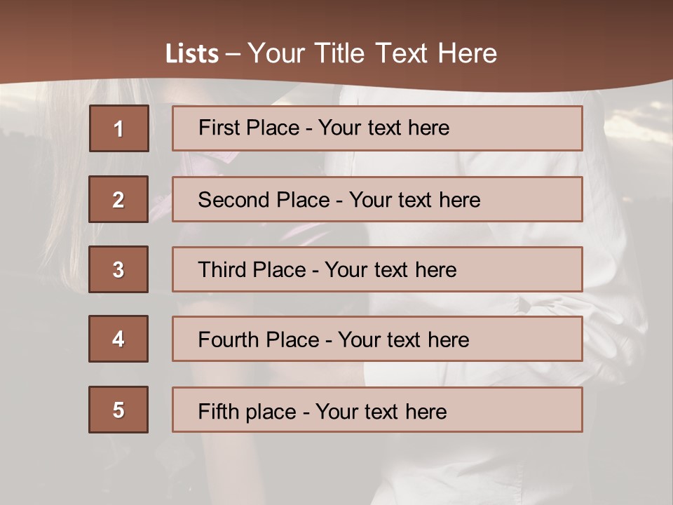 Smiling People Posed PowerPoint Template