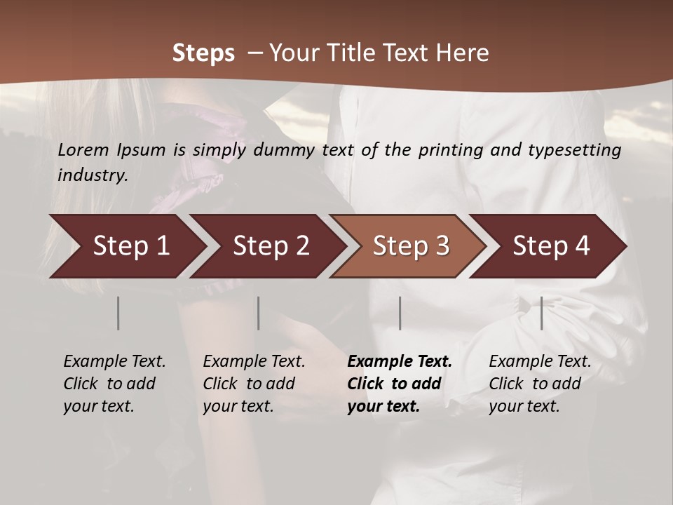 Smiling People Posed PowerPoint Template