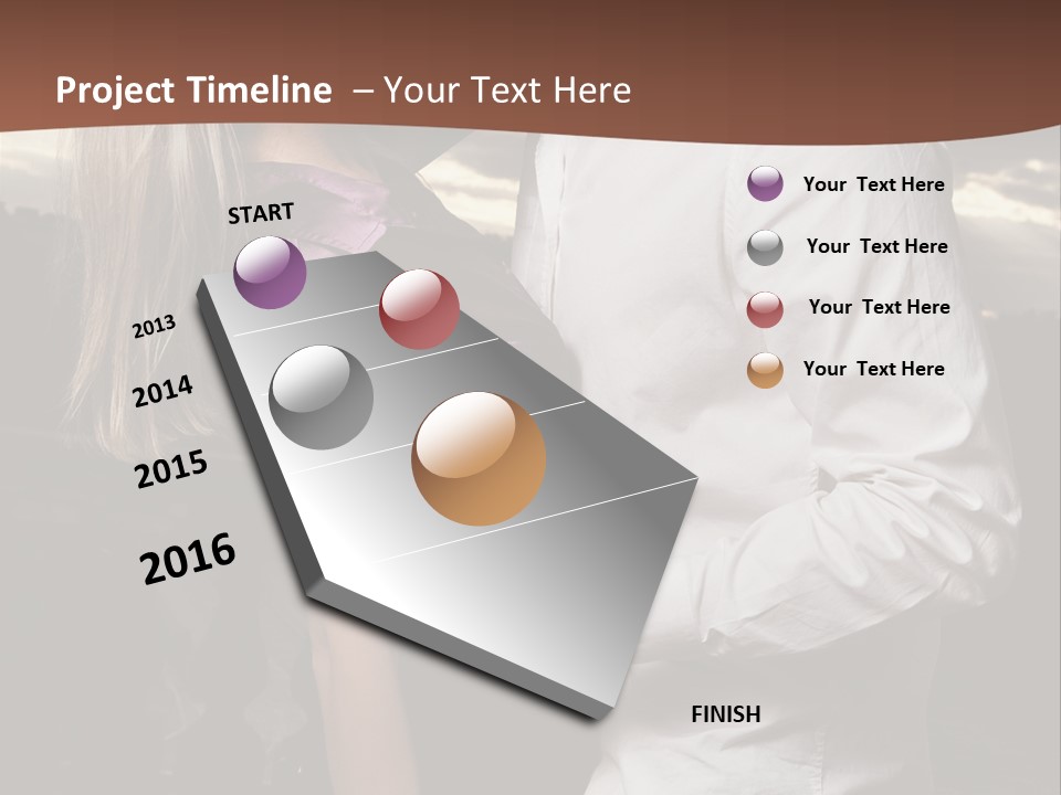 Smiling People Posed PowerPoint Template