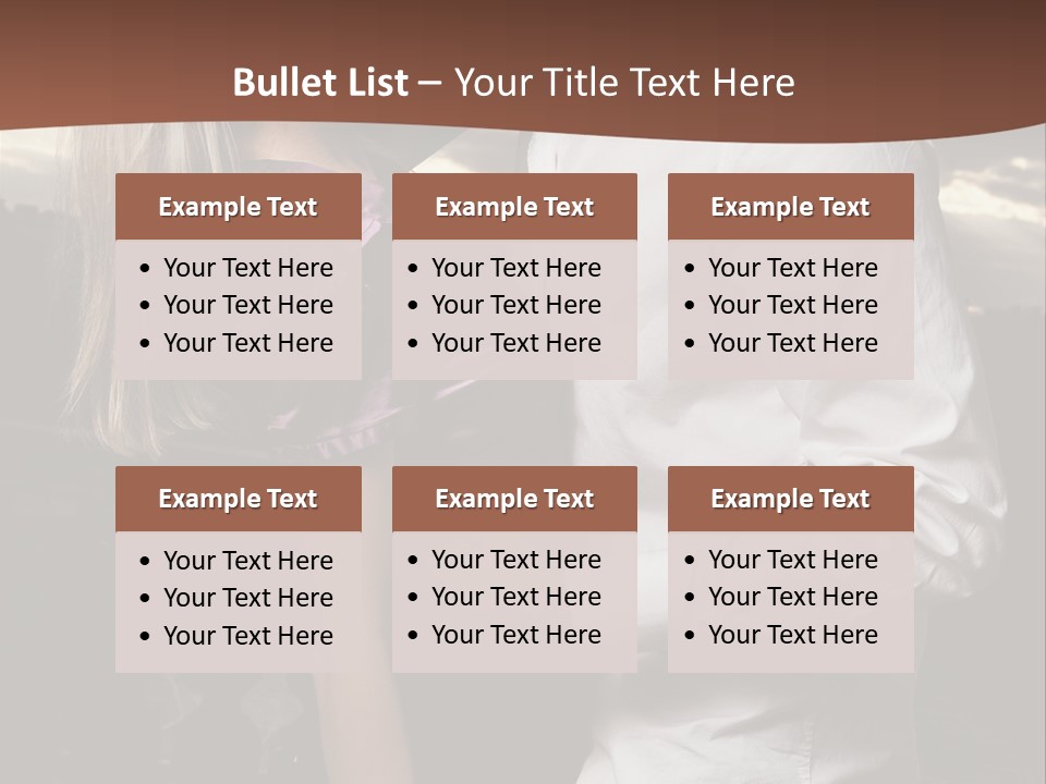Smiling People Posed PowerPoint Template