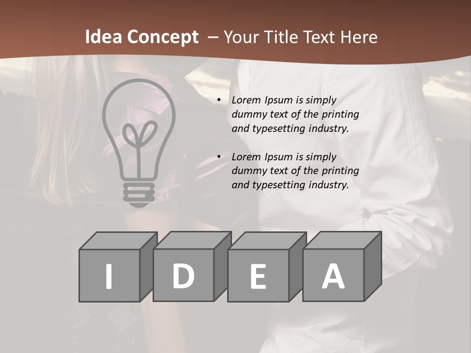 Smiling People Posed PowerPoint Template