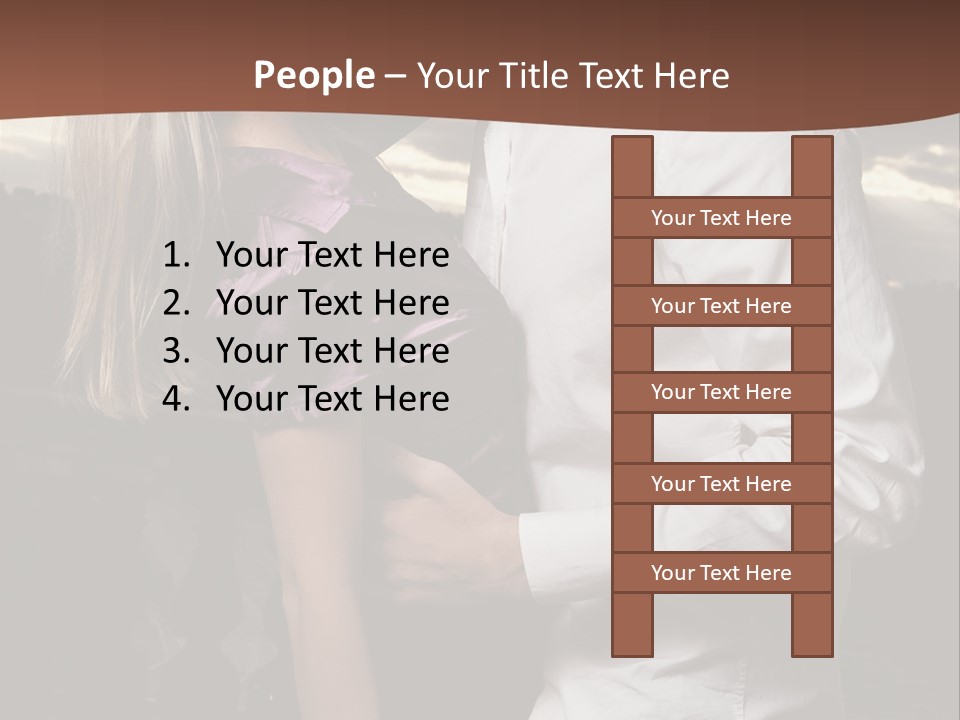 Smiling People Posed PowerPoint Template