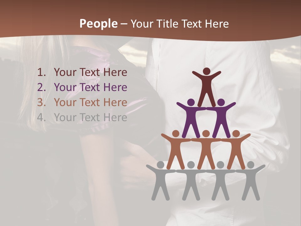 Smiling People Posed PowerPoint Template