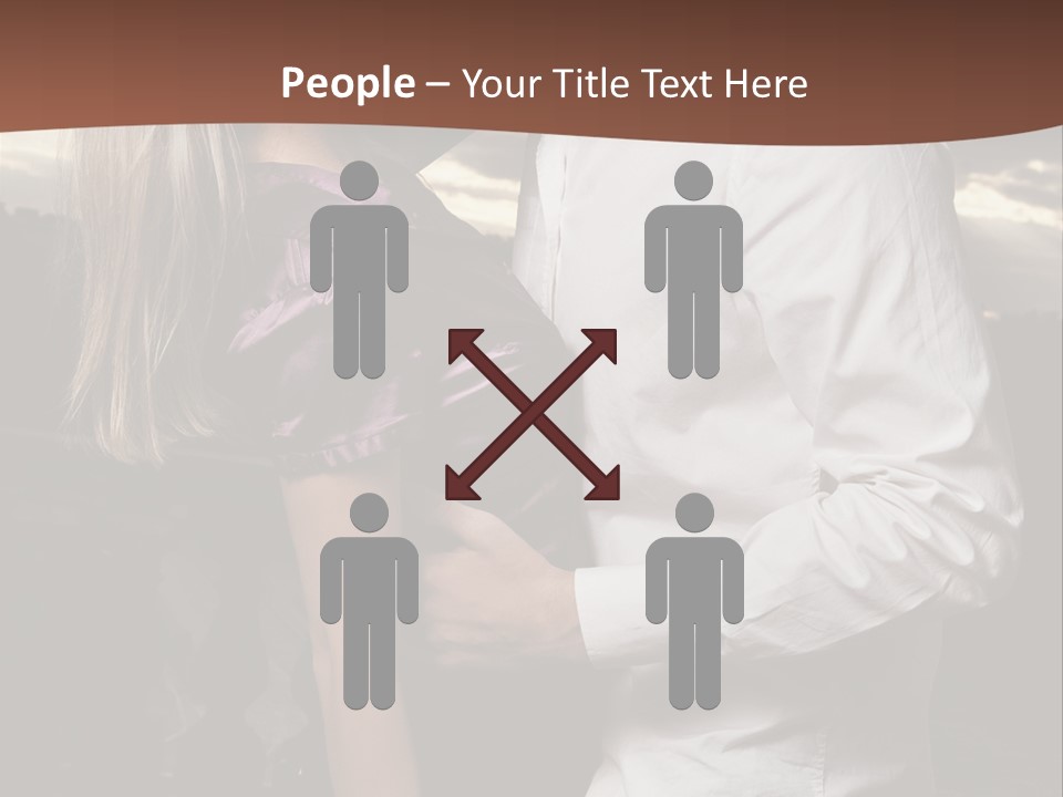 Smiling People Posed PowerPoint Template