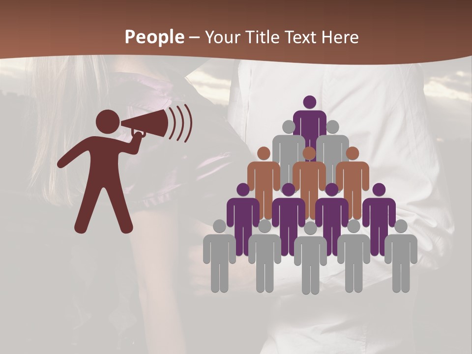 Smiling People Posed PowerPoint Template