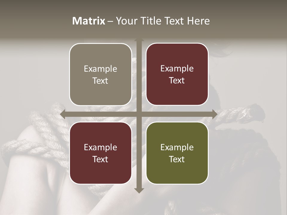 Metaphor Caught Silenced PowerPoint Template