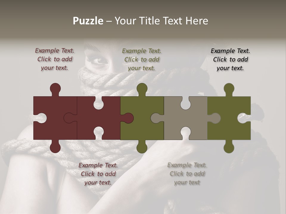 Metaphor Caught Silenced PowerPoint Template