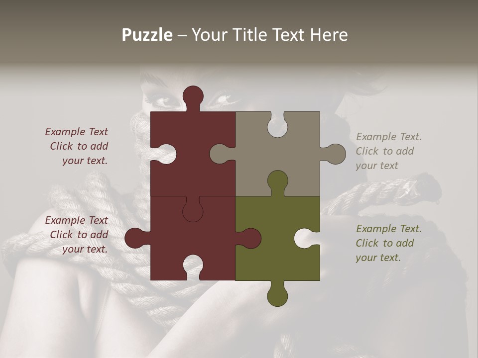 Metaphor Caught Silenced PowerPoint Template