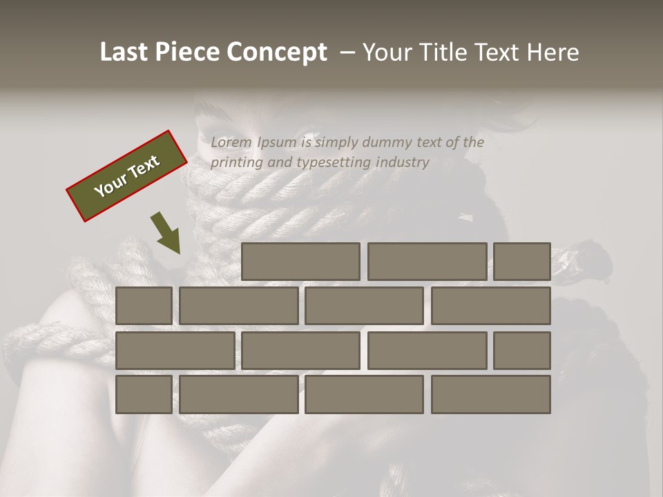 Metaphor Caught Silenced PowerPoint Template