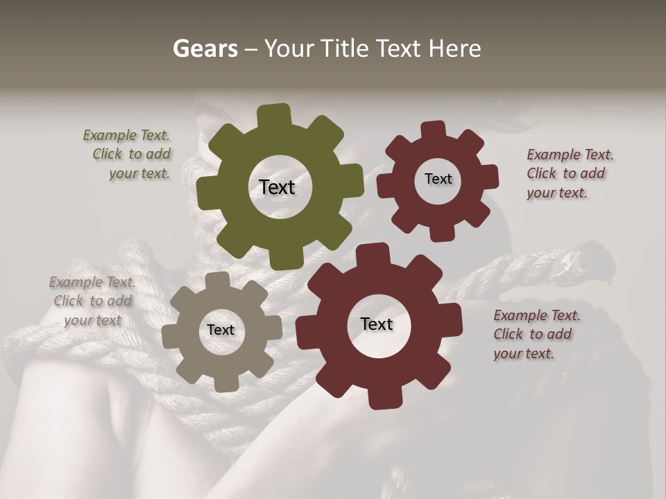 Metaphor Caught Silenced PowerPoint Template