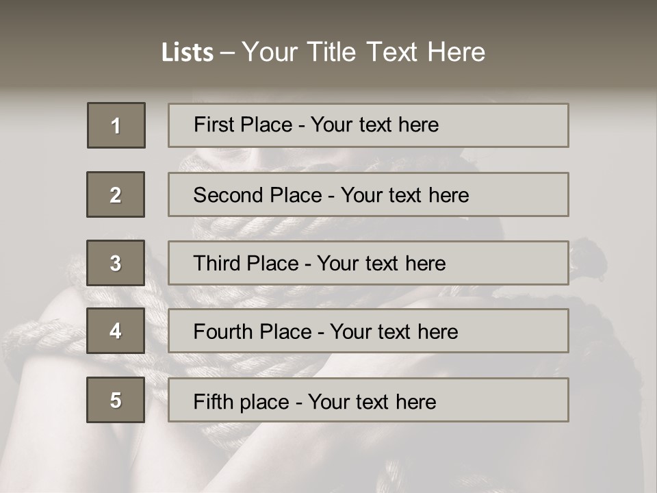 Metaphor Caught Silenced PowerPoint Template