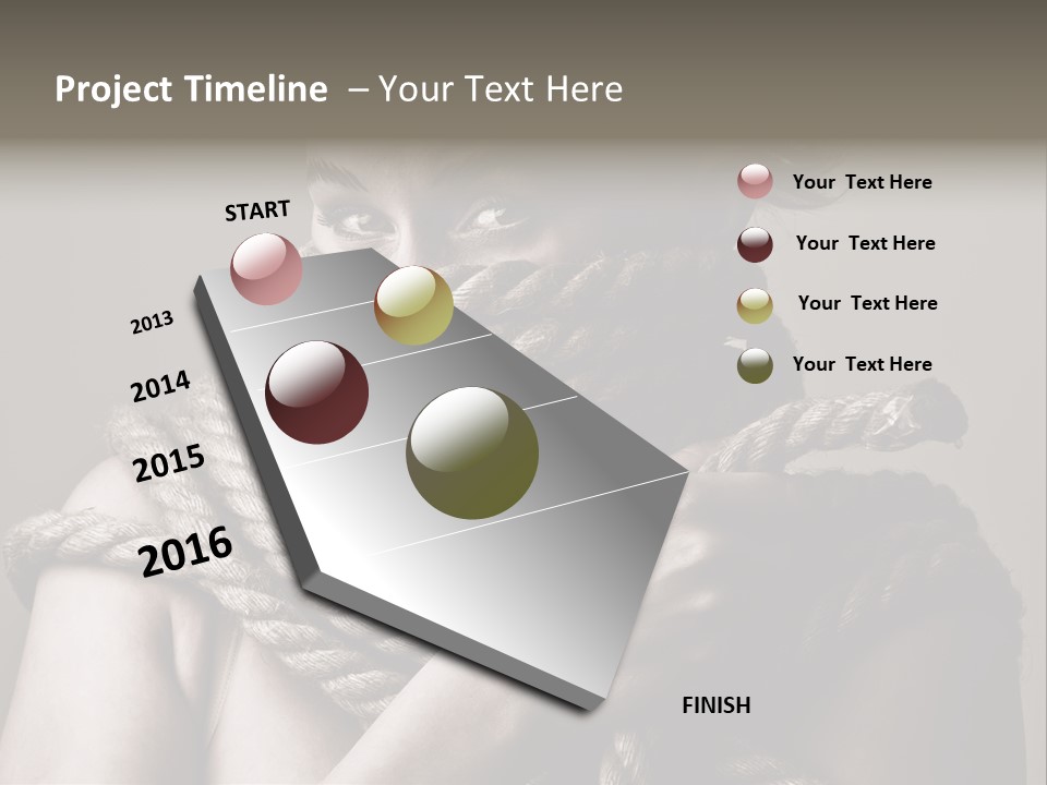 Metaphor Caught Silenced PowerPoint Template