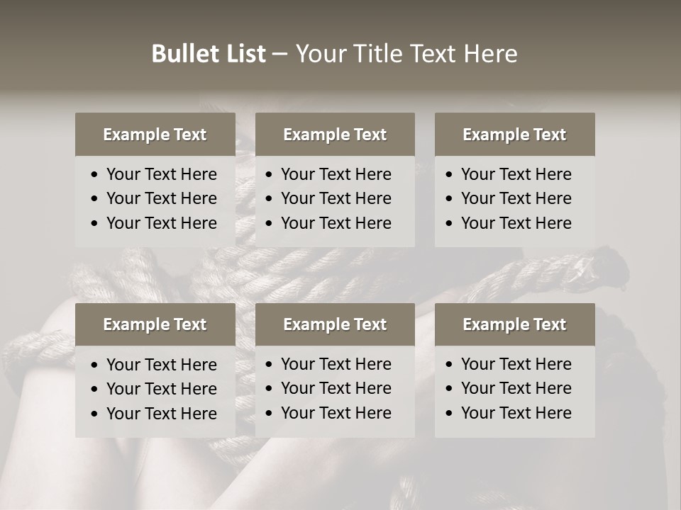 Metaphor Caught Silenced PowerPoint Template