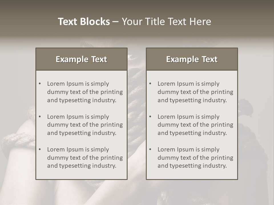 Metaphor Caught Silenced PowerPoint Template
