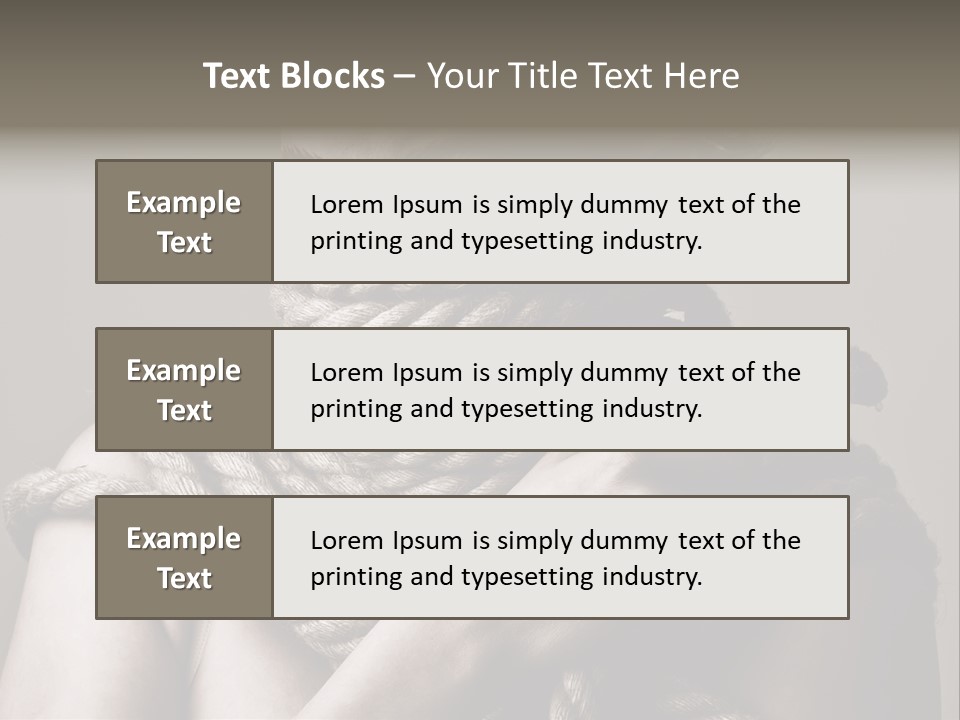 Metaphor Caught Silenced PowerPoint Template