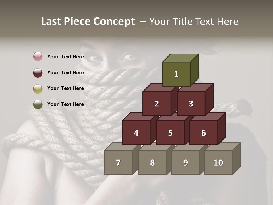 Metaphor Caught Silenced PowerPoint Template