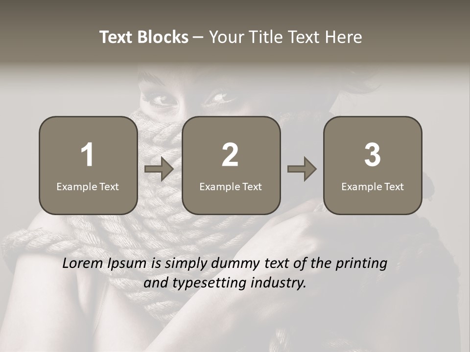 Metaphor Caught Silenced PowerPoint Template