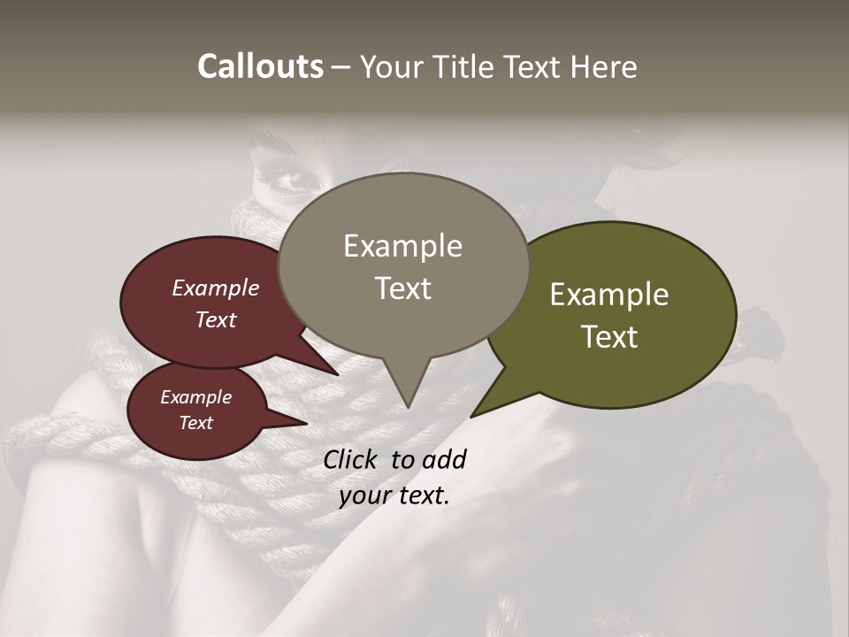 Metaphor Caught Silenced PowerPoint Template