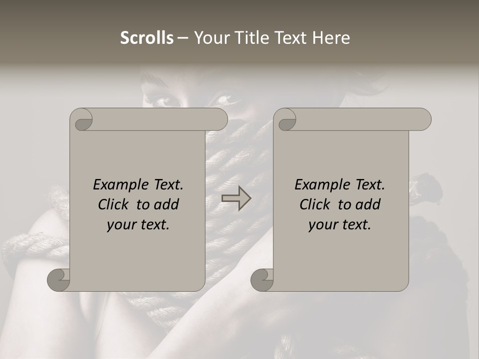 Metaphor Caught Silenced PowerPoint Template