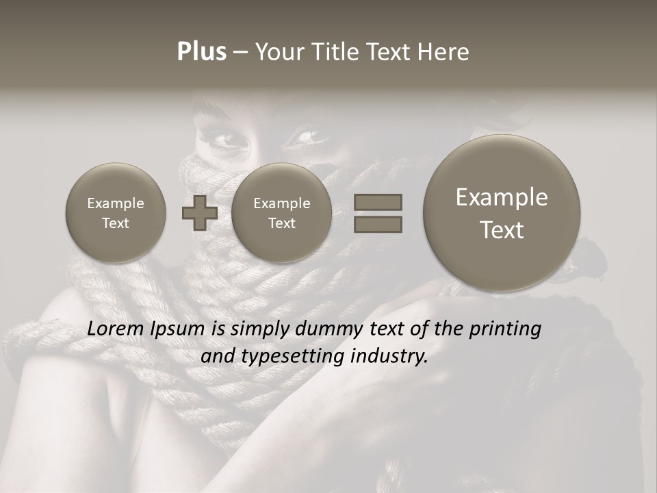 Metaphor Caught Silenced PowerPoint Template