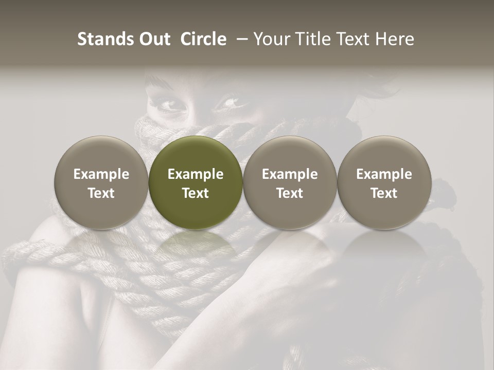 Metaphor Caught Silenced PowerPoint Template