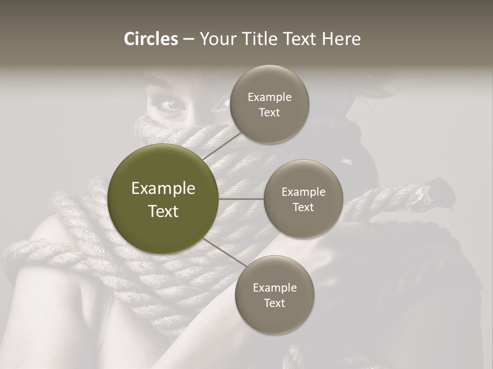 Metaphor Caught Silenced PowerPoint Template