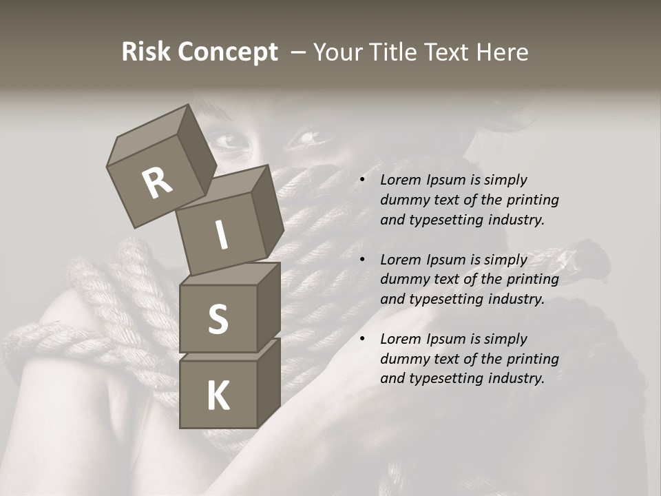 Metaphor Caught Silenced PowerPoint Template