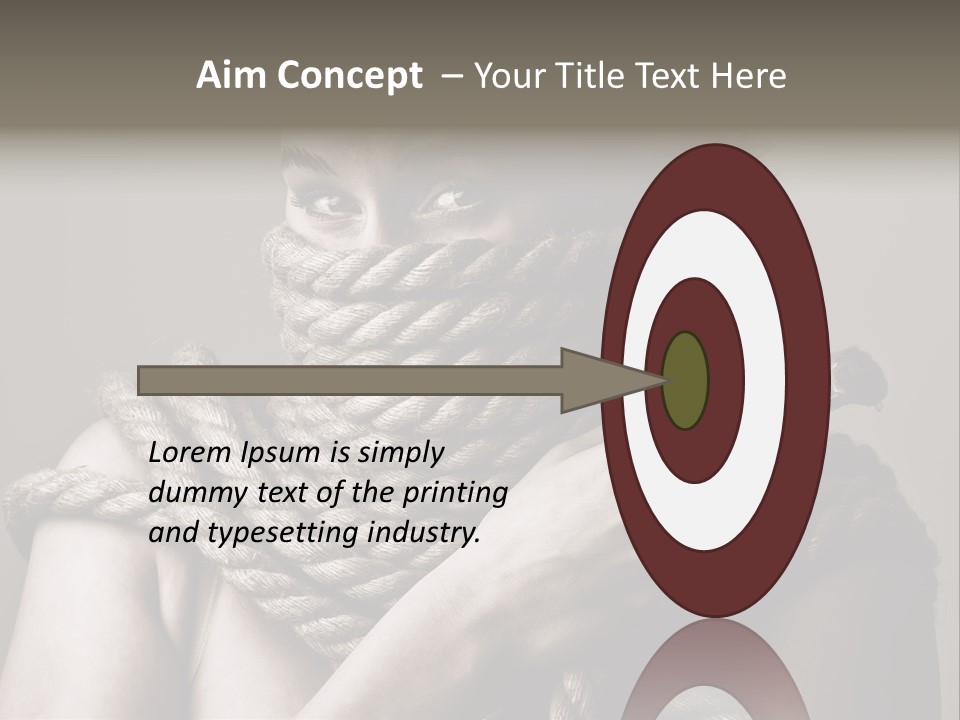 Metaphor Caught Silenced PowerPoint Template