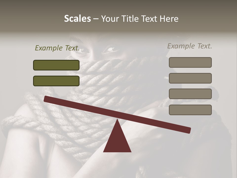 Metaphor Caught Silenced PowerPoint Template