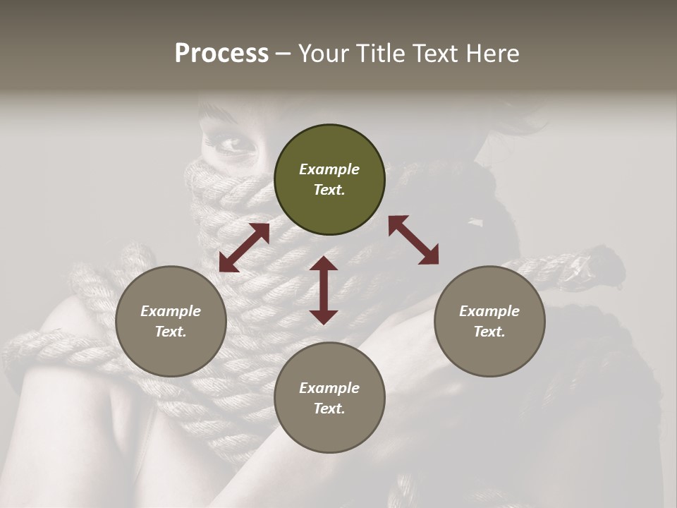 Metaphor Caught Silenced PowerPoint Template