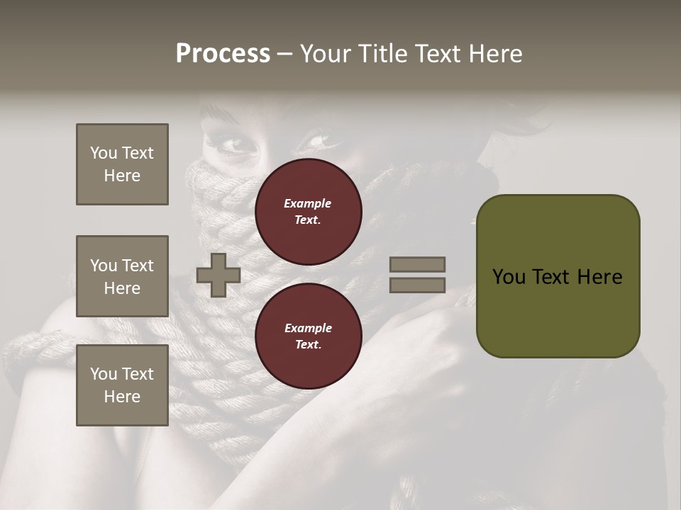 Metaphor Caught Silenced PowerPoint Template
