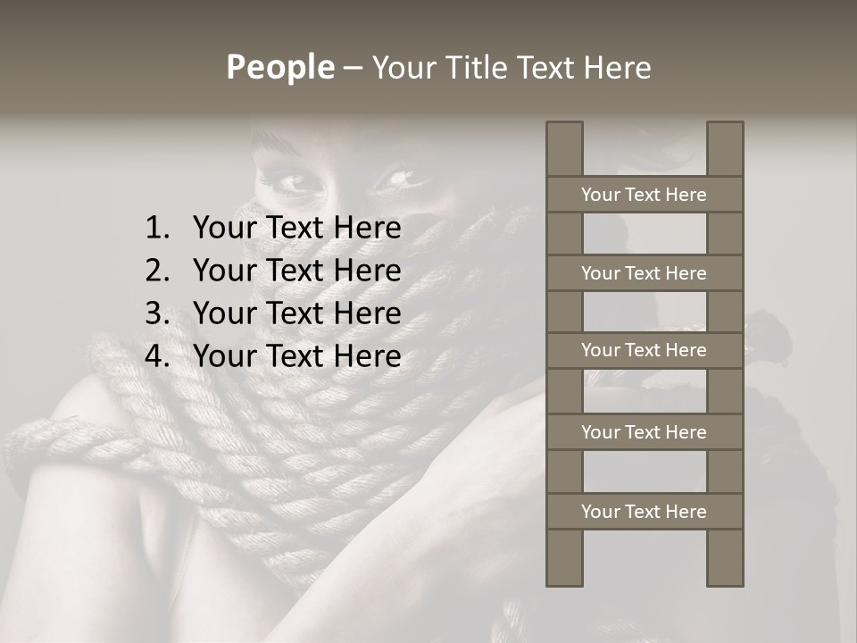 Metaphor Caught Silenced PowerPoint Template