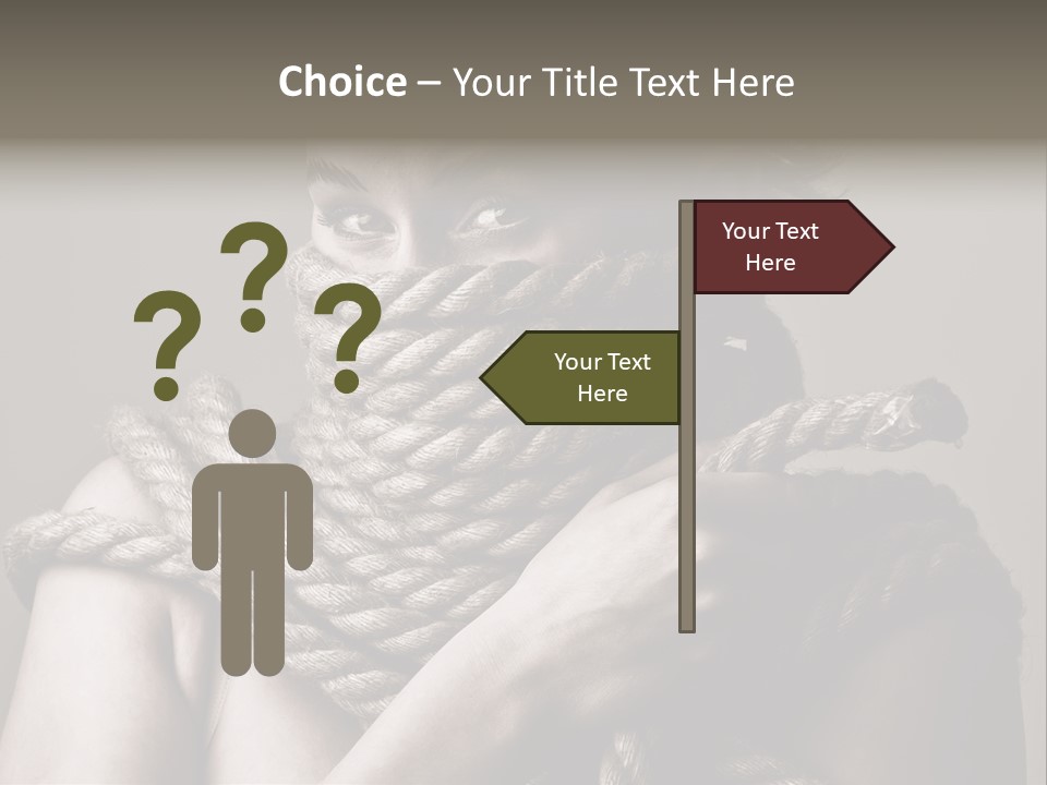 Metaphor Caught Silenced PowerPoint Template