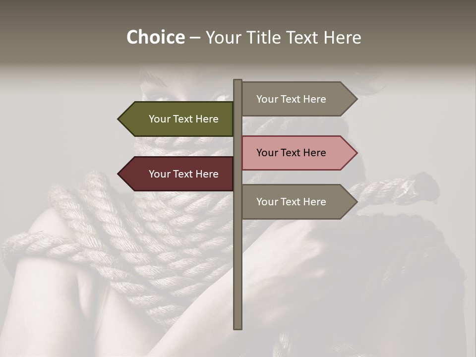 Metaphor Caught Silenced PowerPoint Template