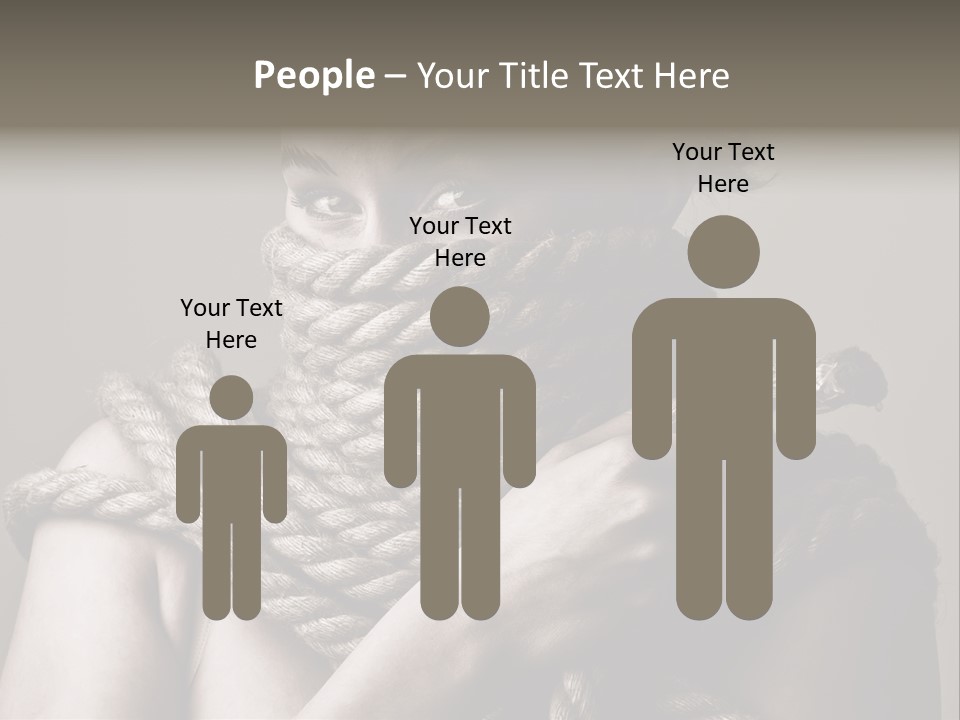 Metaphor Caught Silenced PowerPoint Template