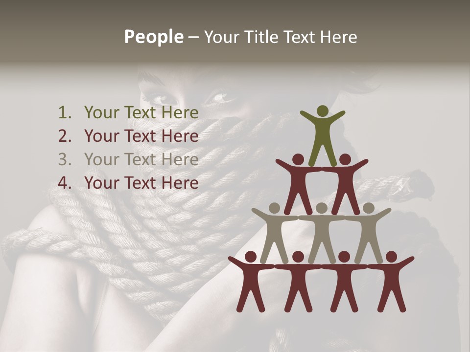 Metaphor Caught Silenced PowerPoint Template