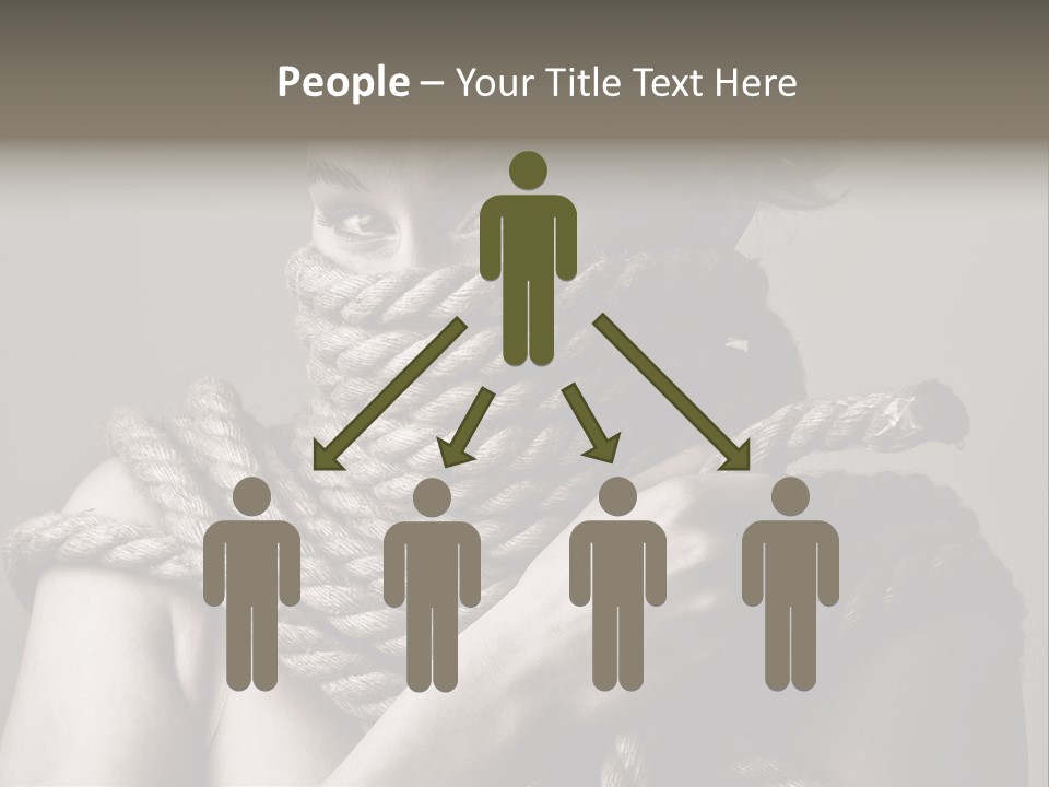 Metaphor Caught Silenced PowerPoint Template