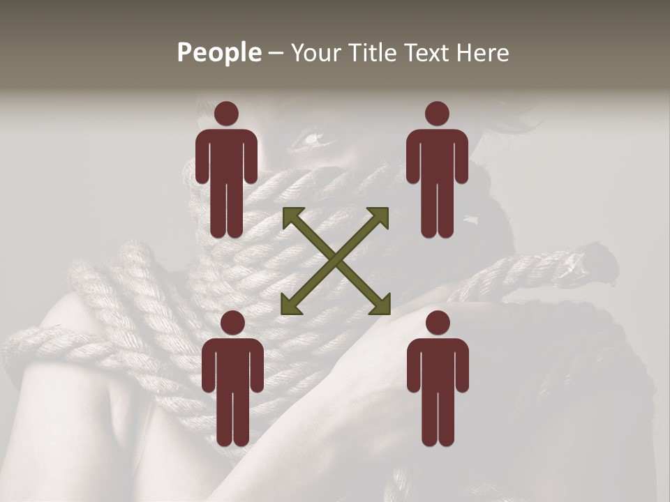 Metaphor Caught Silenced PowerPoint Template