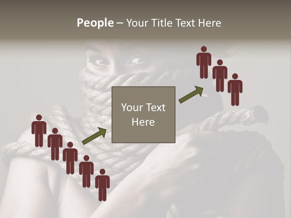 Metaphor Caught Silenced PowerPoint Template