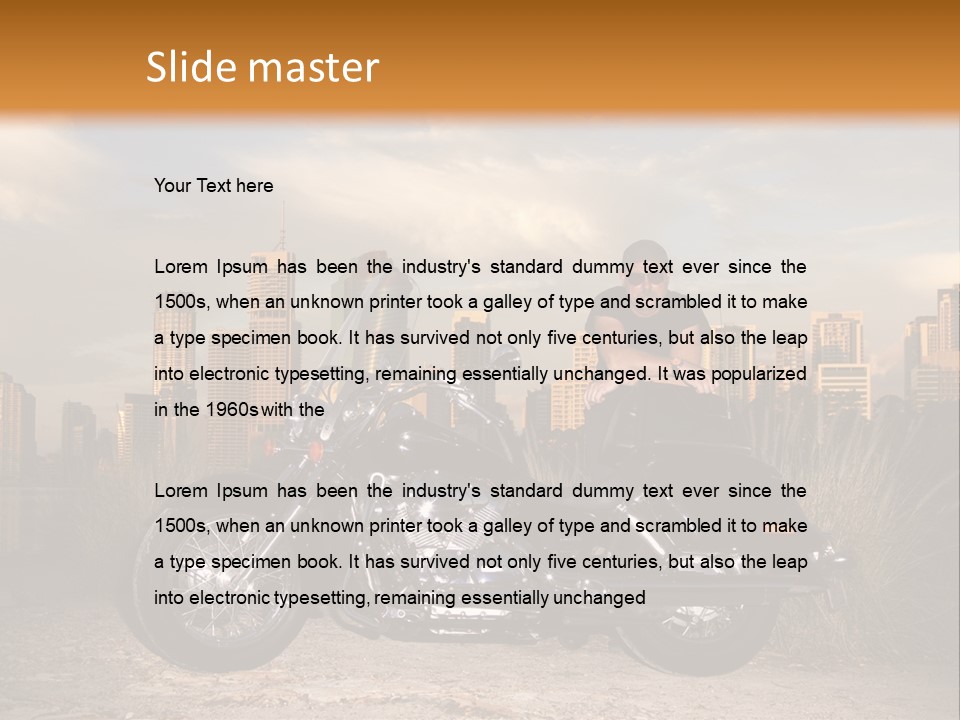 Steel Leather Exhaust PowerPoint Template