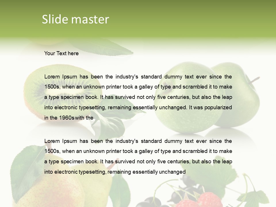Fruit Yellow Green PowerPoint Template