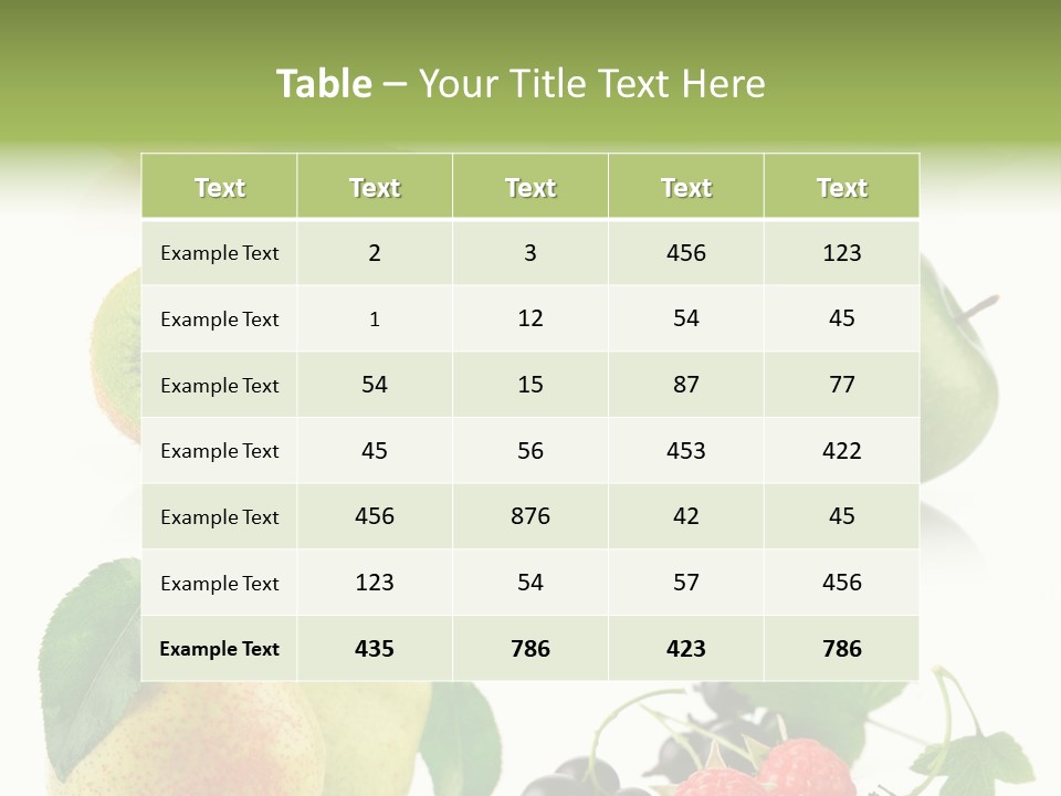 Fruit Yellow Green PowerPoint Template