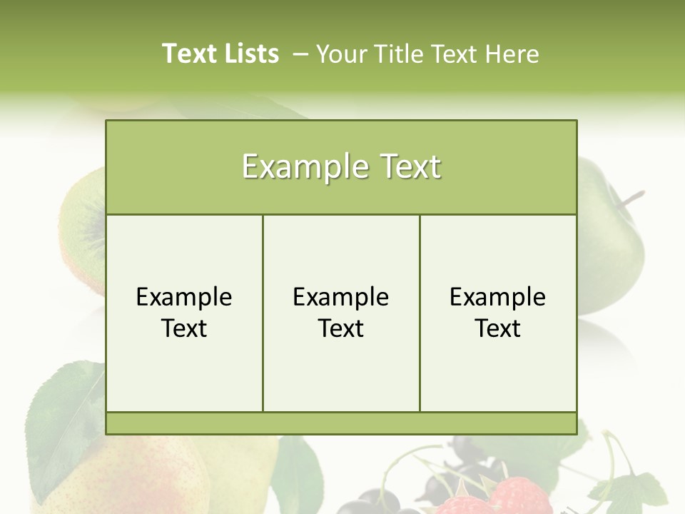 Fruit Yellow Green PowerPoint Template